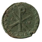 Monnaie gallo-romaine au chrisme frappée en 353 à Amiens